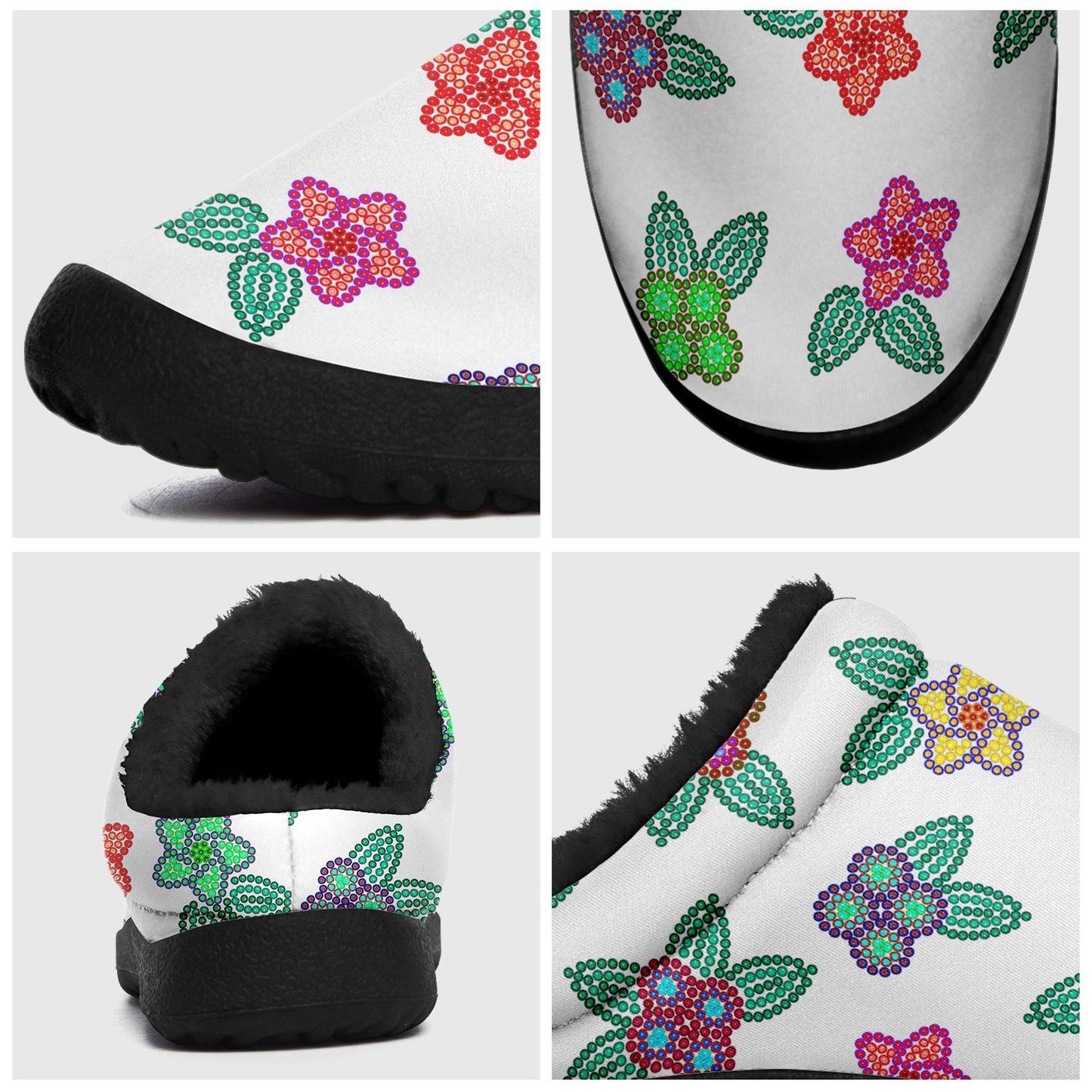 Berry Flowers White Ikinnii Indoor Slipper 49 Dzine