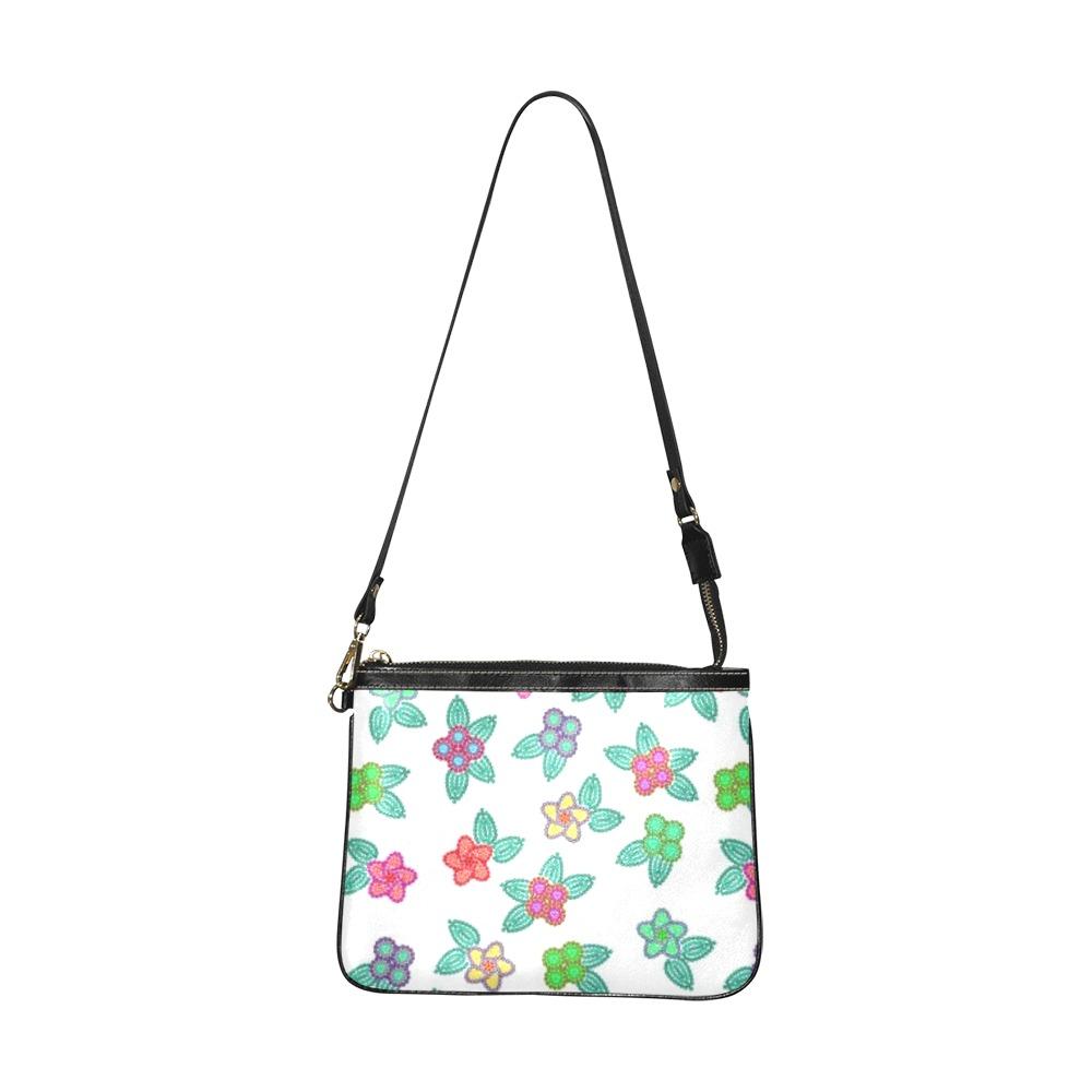 Berry Flowers White Small Shoulder Bag (Model 1710) Small Shoulder Bag (1710) e-joyer