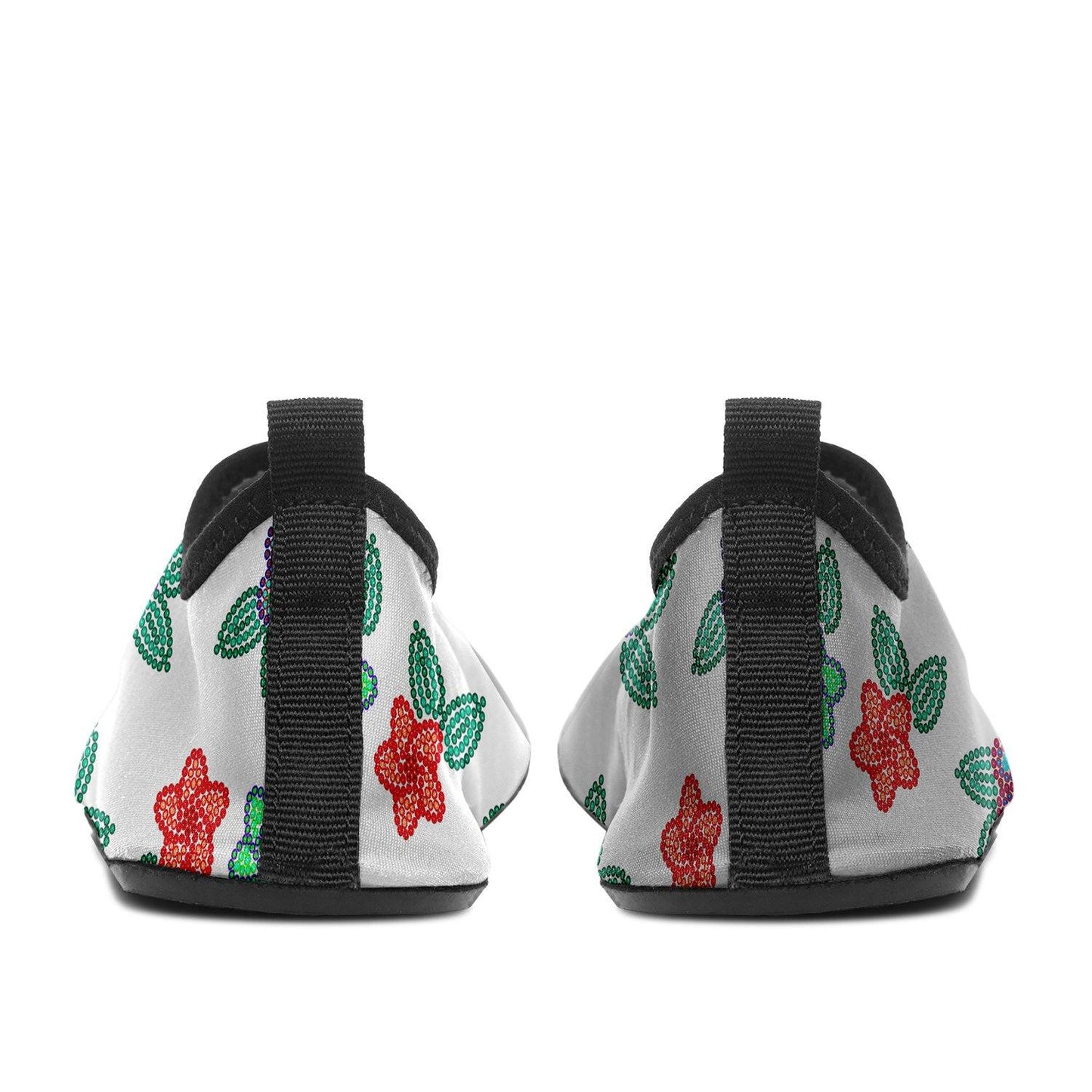 Berry Flowers White Sockamoccs Kid's Slip On Shoes Herman