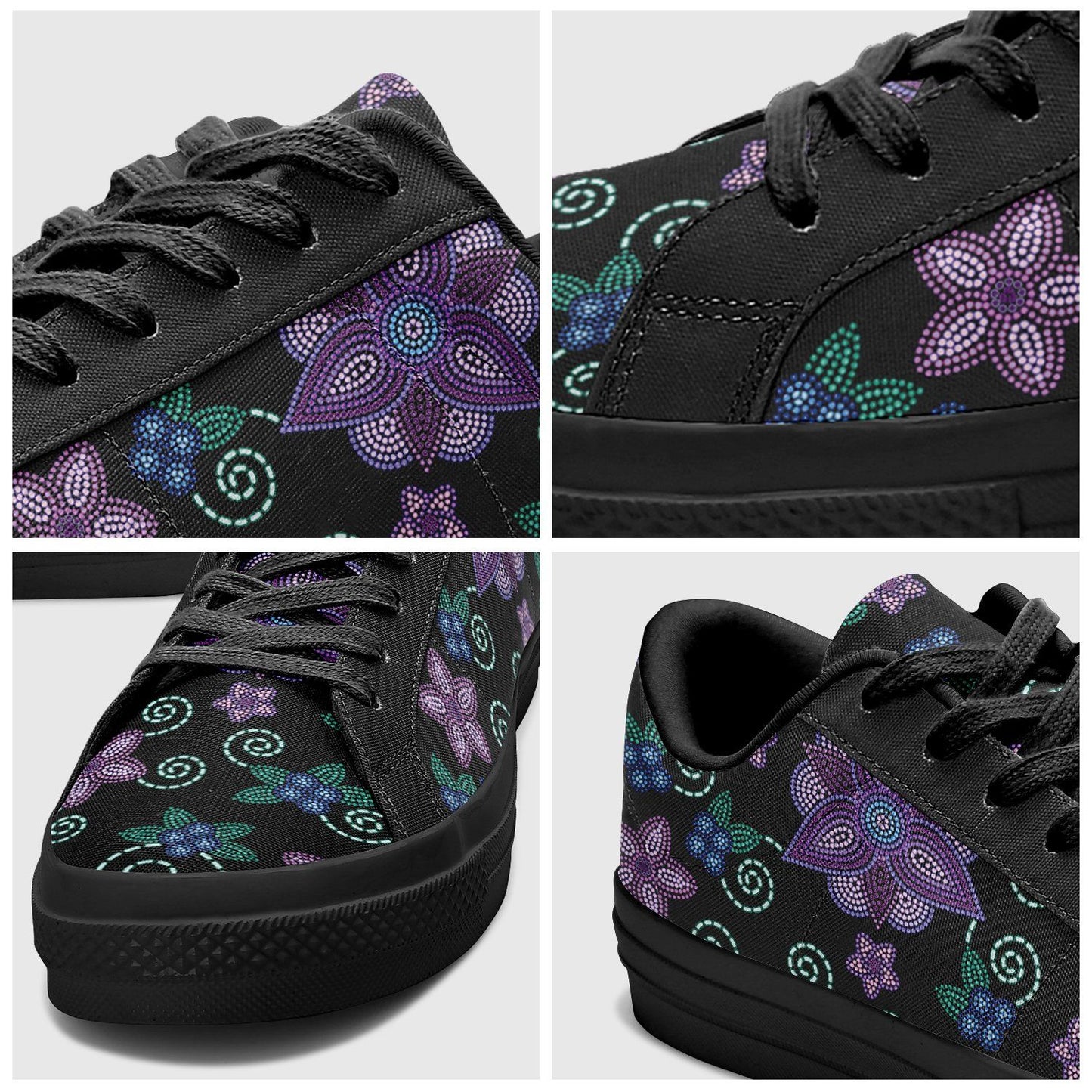 Berry Picking Aapisi Low Top Canvas Shoes Black Sole aapisi Herman