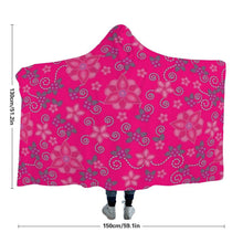 Load image into Gallery viewer, Berry Picking Pink Hooded Blanket 49 Dzine 
