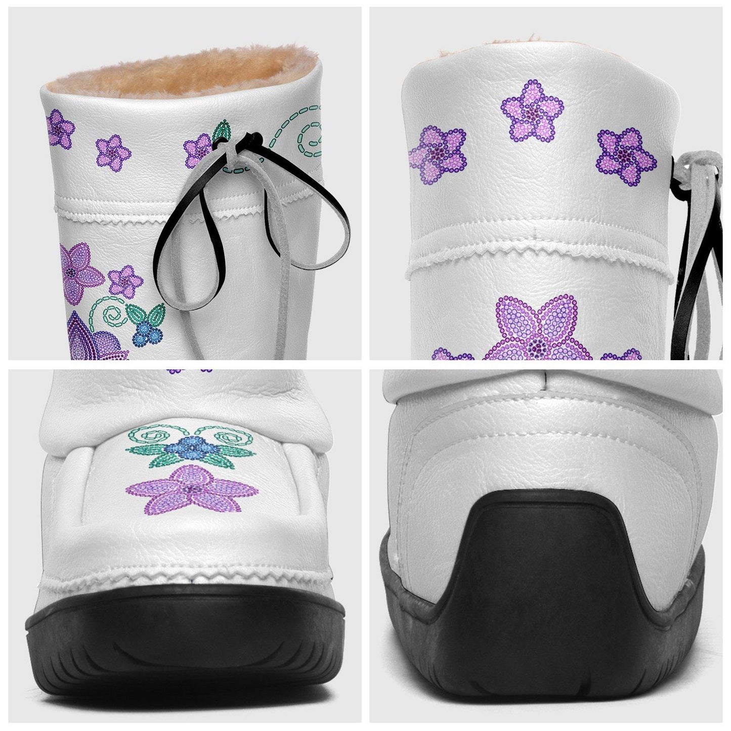 Berry Picking White Real Leather MoccaLux 49 Dzine