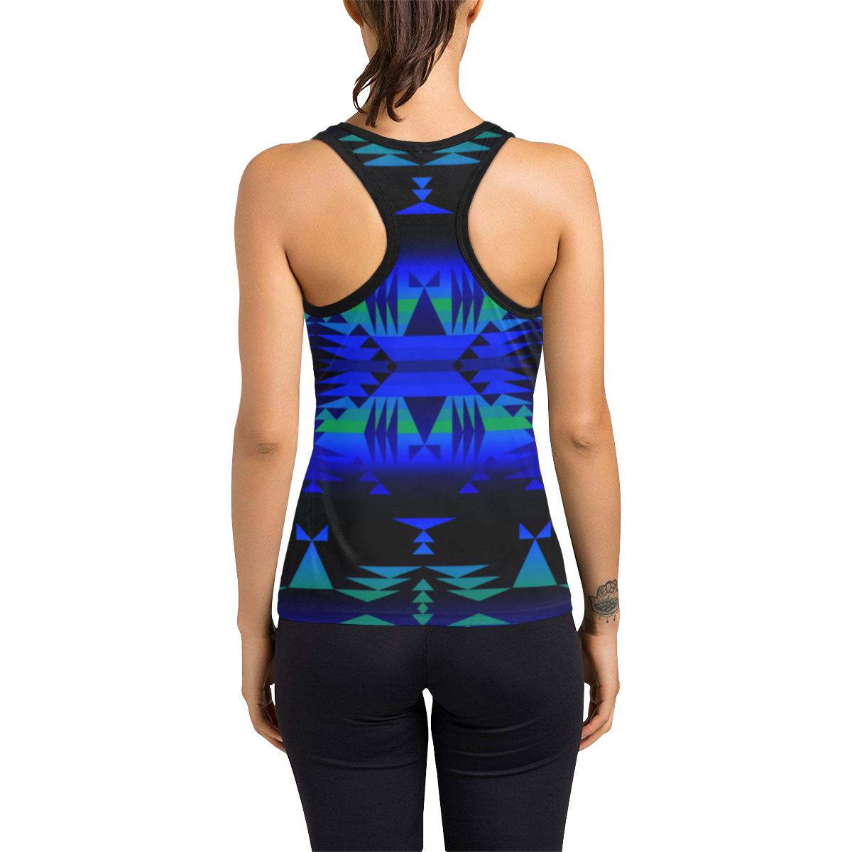 Between the Blue Ridge Mountains Women's Racerback Tank Top (Model T60) Racerback Tank Top (T60) e-joyer