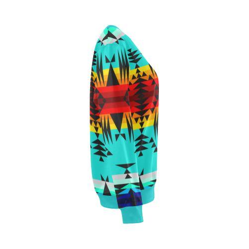 Between the Mountains All Over Print Crewneck Sweatshirt for Women (Model H18) Crewneck Sweatshirt for Women (H18) e-joyer