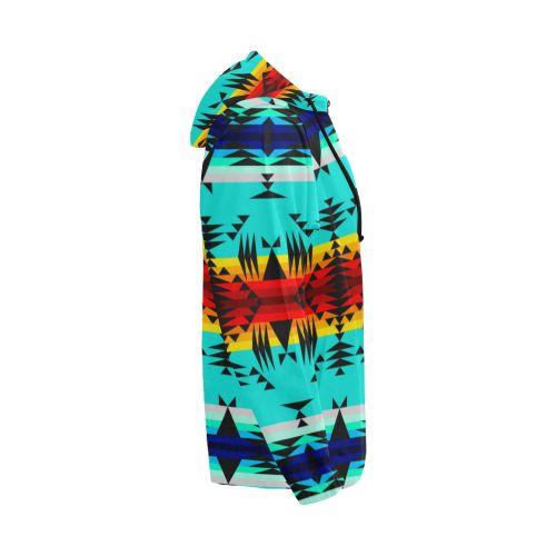 Between the Mountains All Over Print Full Zip Hoodie for Men (Model H14) All Over Print Full Zip Hoodie for Men (H14) e-joyer