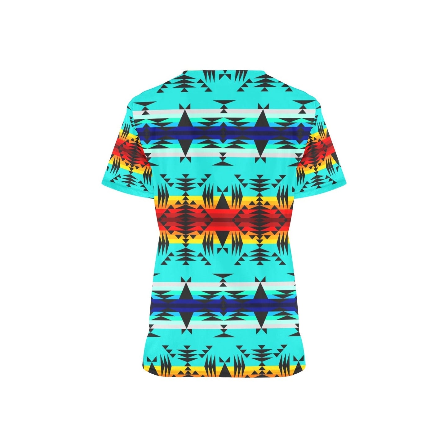Between the Mountains All Over Print Scrub Top Scrub Top e-joyer