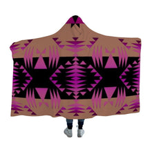 Load image into Gallery viewer, Between the Mountains Berry Hooded Blanket 49 Dzine 
