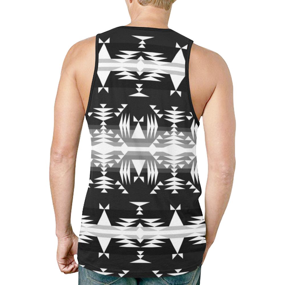 Between the Mountains Black and White New All Over Print Tank Top for Men (Model T46) New All Over Print Tank Top for Men (T46) e-joyer