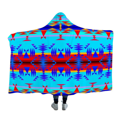Between the Mountains Blue Hooded Blanket 49 Dzine 