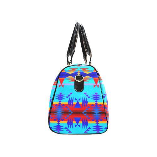 Between the Mountains Blue New Waterproof Travel Bag/Large (Model 1639) Waterproof Travel Bags (1639) e-joyer