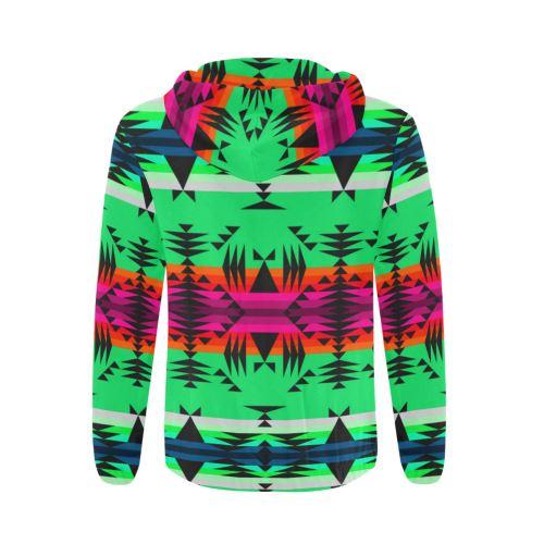 Between the Mountains Deep Lake All Over Print Full Zip Hoodie for Men (Model H14) All Over Print Full Zip Hoodie for Men (H14) e-joyer