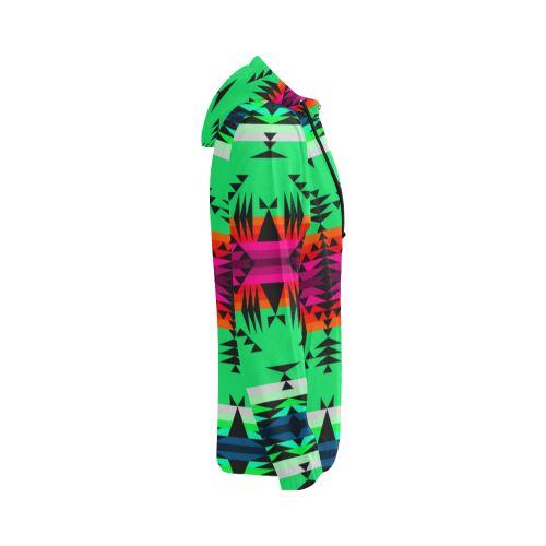 Between the Mountains Deep Lake All Over Print Full Zip Hoodie for Women (Model H14) All Over Print Full Zip Hoodie for Women (H14) e-joyer