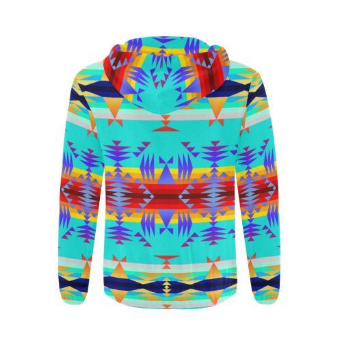 Between the Mountains Fire All Over Print Full Zip Hoodie for Men (Model H14) All Over Print Full Zip Hoodie for Men (H14) e-joyer
