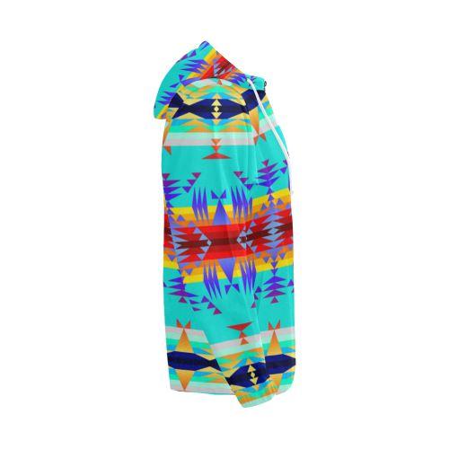 Between the Mountains Fire All Over Print Full Zip Hoodie for Men (Model H14) All Over Print Full Zip Hoodie for Men (H14) e-joyer