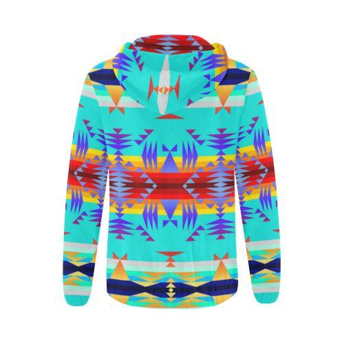 Between the Mountains Fire All Over Print Full Zip Hoodie for Women (Model H14) All Over Print Full Zip Hoodie for Women (H14) e-joyer