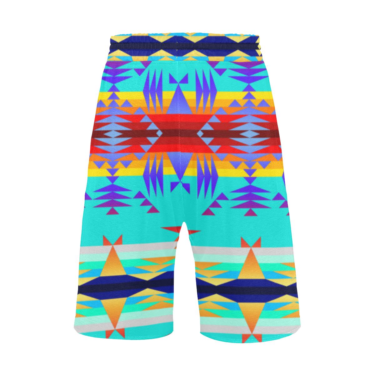Between the Mountains Fire Men's All Over Print Casual Shorts (Model L23) Men's Casual Shorts (L23) e-joyer
