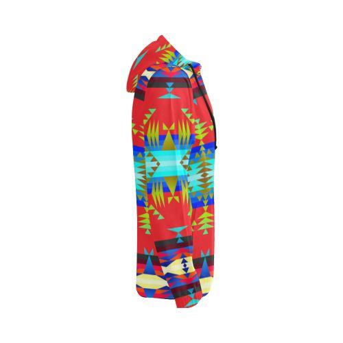 Between the Mountains Greasy Sierra All Over Print Full Zip Hoodie for Women (Model H14) All Over Print Full Zip Hoodie for Women (H14) e-joyer