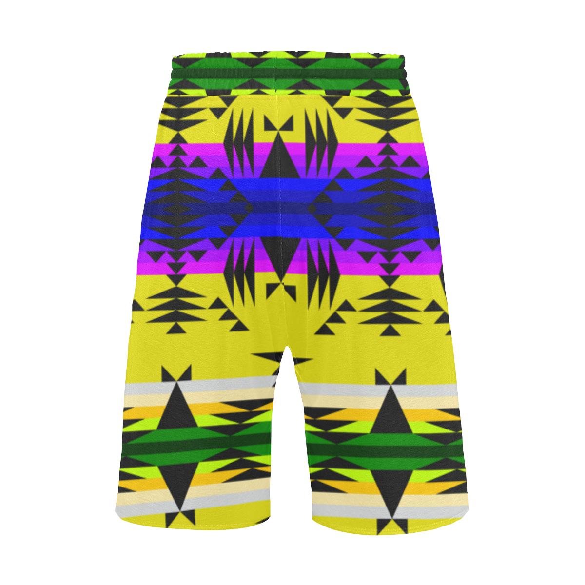 Between the Mountains Greasy Yellow Men's All Over Print Casual Shorts (Model L23) Men's Casual Shorts (L23) e-joyer