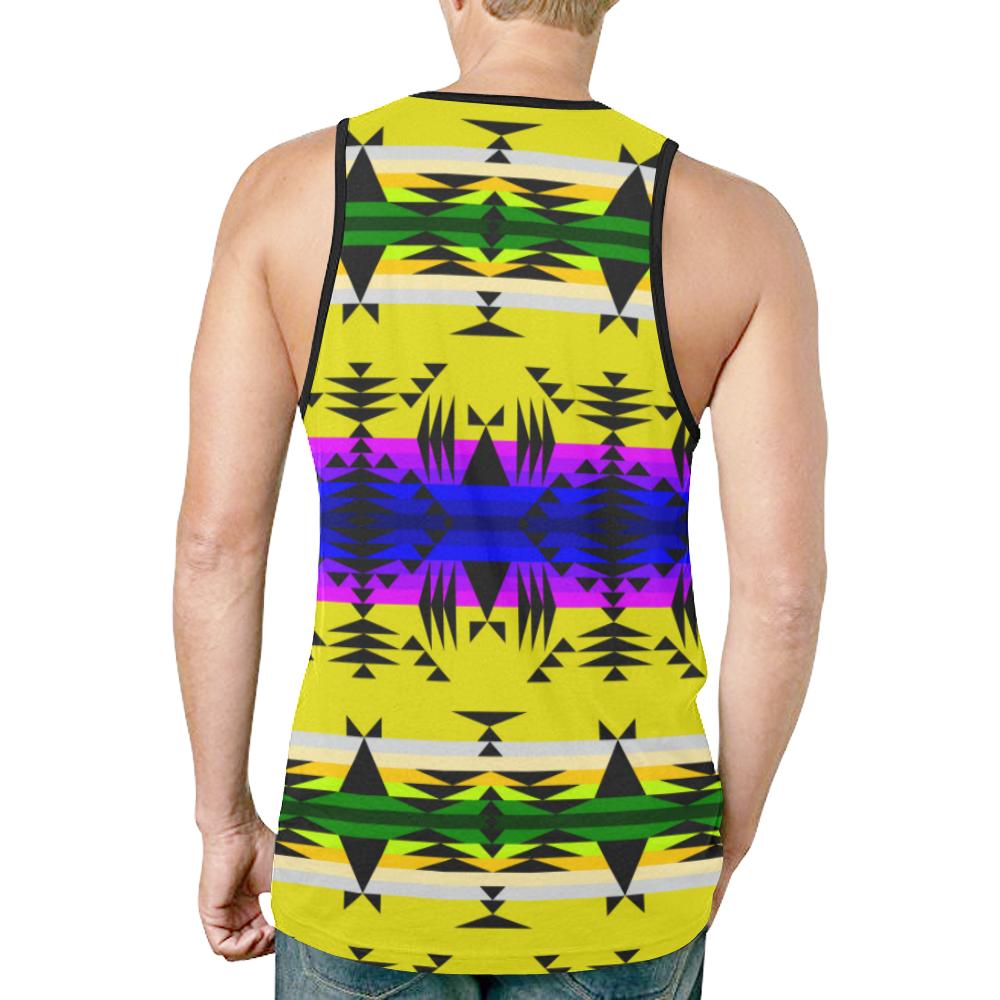 Between the Mountains Greasy Yellow New All Over Print Tank Top for Men (Model T46) New All Over Print Tank Top for Men (T46) e-joyer