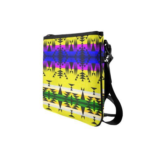 Between the Mountains Greasy Yellow Slim Clutch Bag (Model 1668) Slim Clutch Bags (1668) e-joyer