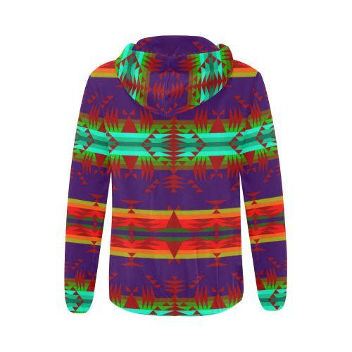 Between the Mountains Moon Shadow Sierra All Over Print Full Zip Hoodie for Women (Model H14) All Over Print Full Zip Hoodie for Women (H14) e-joyer