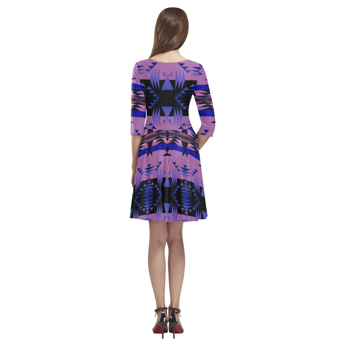 Between the Mountains Moon Shadow Tethys Half-Sleeve Skater Dress(Model D20) Tethys Half-Sleeve Skater Dress (D20) e-joyer