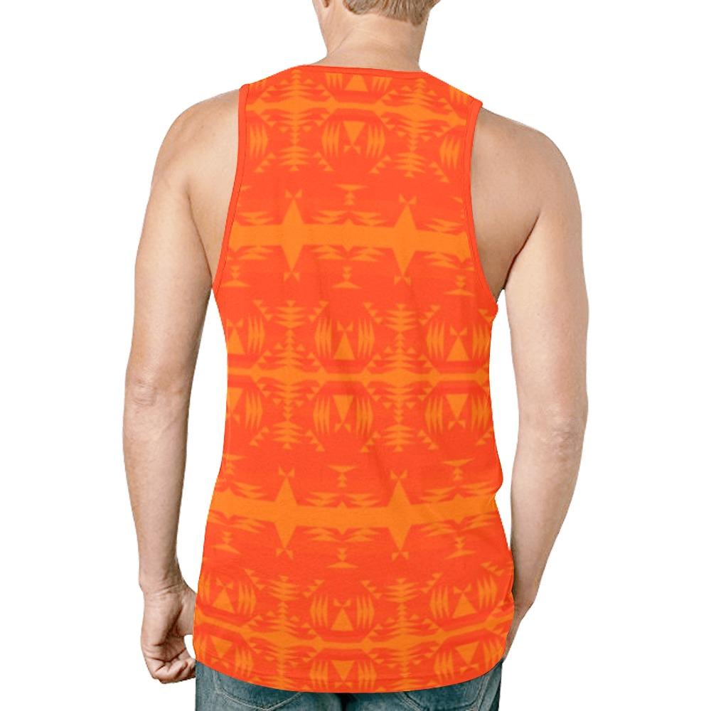 Between the Mountains Orange Carrying Their Prayers New All Over Print Tank Top for Men (Model T46) New All Over Print Tank Top for Men (T46) e-joyer