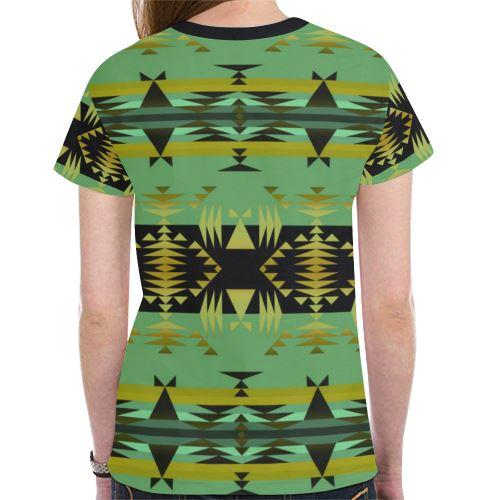 Between the Mountains Sage New All Over Print T-shirt for Women (Model T45) New All Over Print T-shirt for Women (T45) e-joyer
