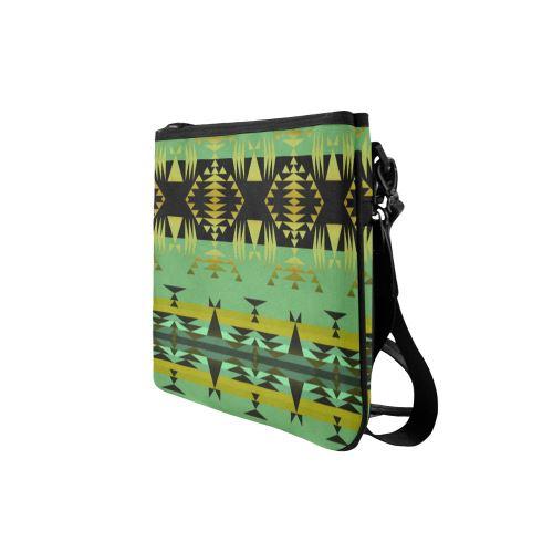 Between the Mountains Sage Slim Clutch Bag (Model 1668) Slim Clutch Bags (1668) e-joyer