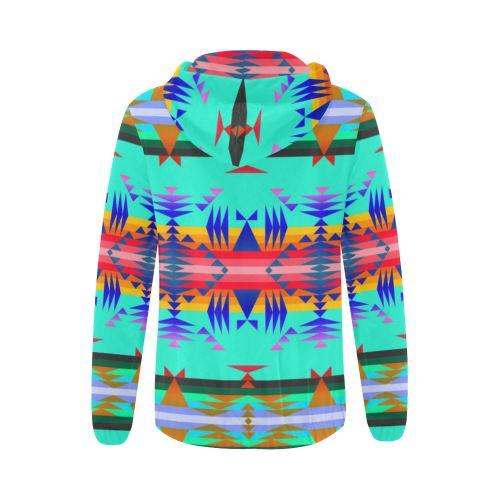 Between the Mountains Spring All Over Print Full Zip Hoodie for Women (Model H14) All Over Print Full Zip Hoodie for Women (H14) e-joyer