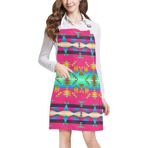 Between the Mountains Sunset Sky All Over Print Apron All Over Print Apron e-joyer