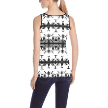 Load image into Gallery viewer, Between the Mountains White and Black All Over Print Tank Top for Women (Model T43) All Over Print Tank Top for Women (T43) e-joyer 
