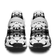 Load image into Gallery viewer, Between the Mountains White and Black Okaki Sneakers Shoes 49 Dzine 
