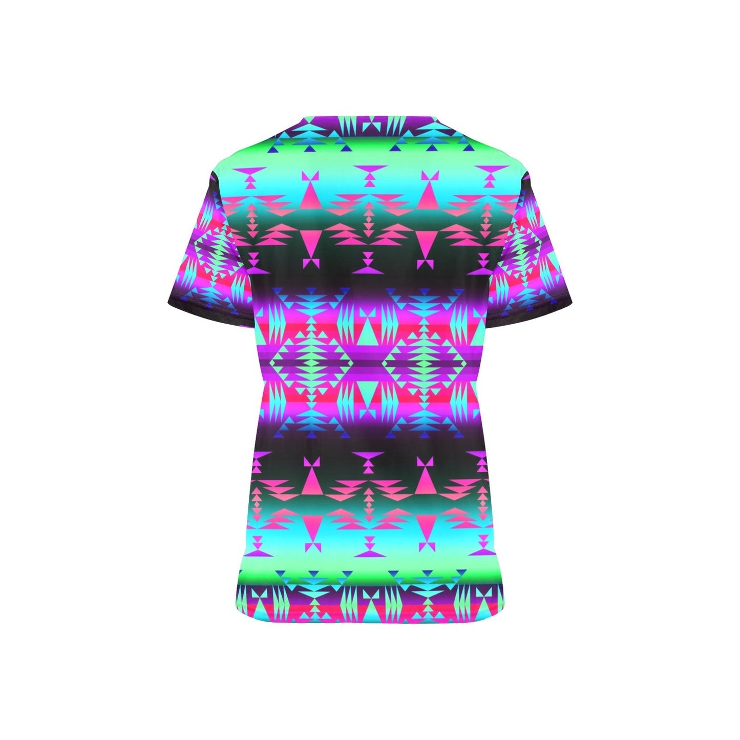 Between the Rocky Mountains All Over Print Scrub Top Scrub Top e-joyer