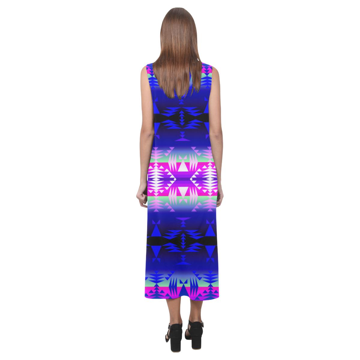 Between the Wasatch Mountains Phaedra Sleeveless Open Fork Long Dress (Model D08) Phaedra Sleeveless Open Fork Long Dress (D08) e-joyer