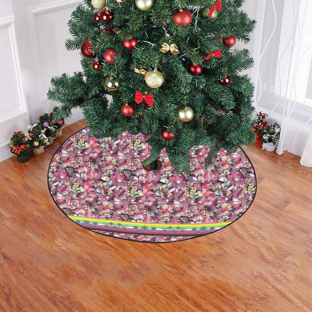 Culture in Nature Maroon Tree Skirt