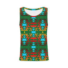 Load image into Gallery viewer, Big Pattern Fire Colors and Sky green All Over Print Tank Top for Women (Model T43) All Over Print Tank Top for Women (T43) e-joyer 

