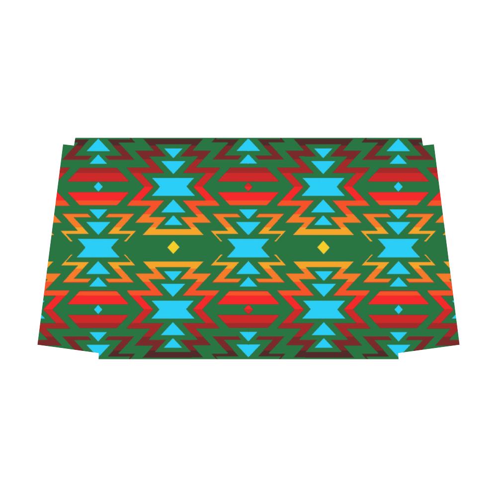 Big Pattern Fire Colors and Sky green Classic Travel Bag (Model 1643) Remake Classic Travel Bags (1643) e-joyer