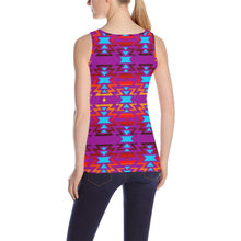 Load image into Gallery viewer, Big Pattern Fire Colors and Sky Moon Shadow All Over Print Tank Top for Women (Model T43) All Over Print Tank Top for Women (T43) e-joyer 
