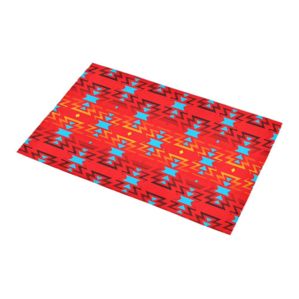 Big Pattern Fire Colors and Sky Sierra Bath Rug 16''x 28'' Bath Rug 16''x 28'' e-joyer