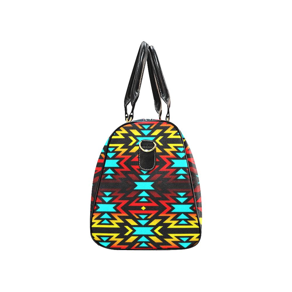 Black Fire and Sky New Waterproof Travel Bag/Large (Model 1639) Waterproof Travel Bags (1639) e-joyer