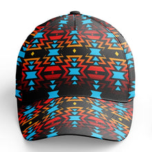 Load image into Gallery viewer, Black Fire and Turquoise Snapback Hat hat Herman 
