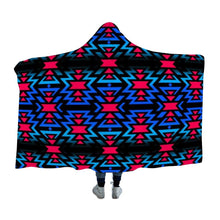Load image into Gallery viewer, Black Fire Dragonfly Hooded Blanket 49 Dzine 
