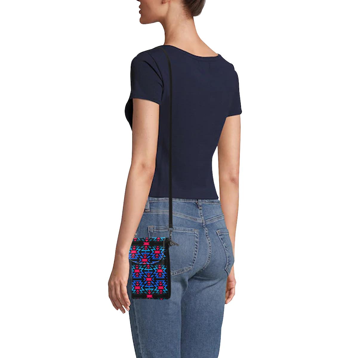 Black Fire Dragonfly Small Cell Phone Purse (Model 1711) Small Cell Phone Purse (1711) e-joyer