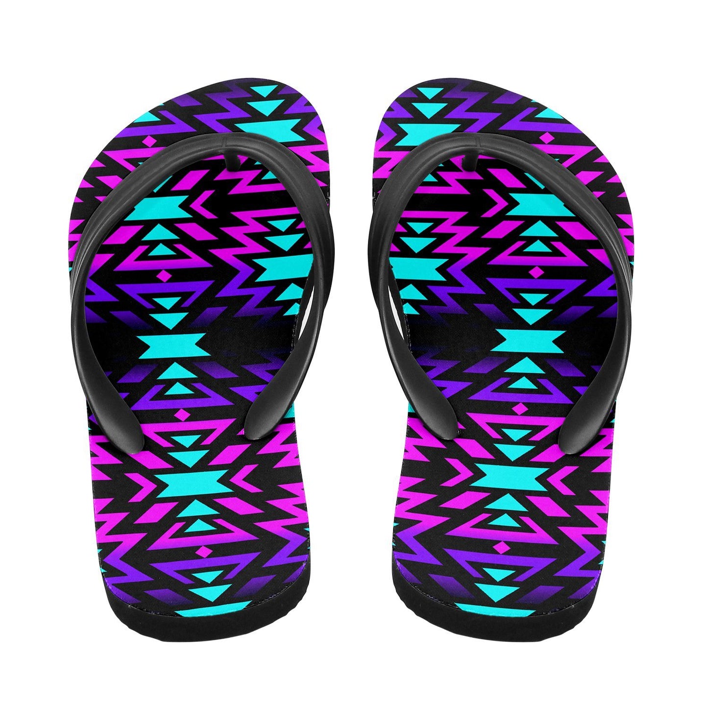 Black Fire Winter Sunset Flip Flops 49 Dzine