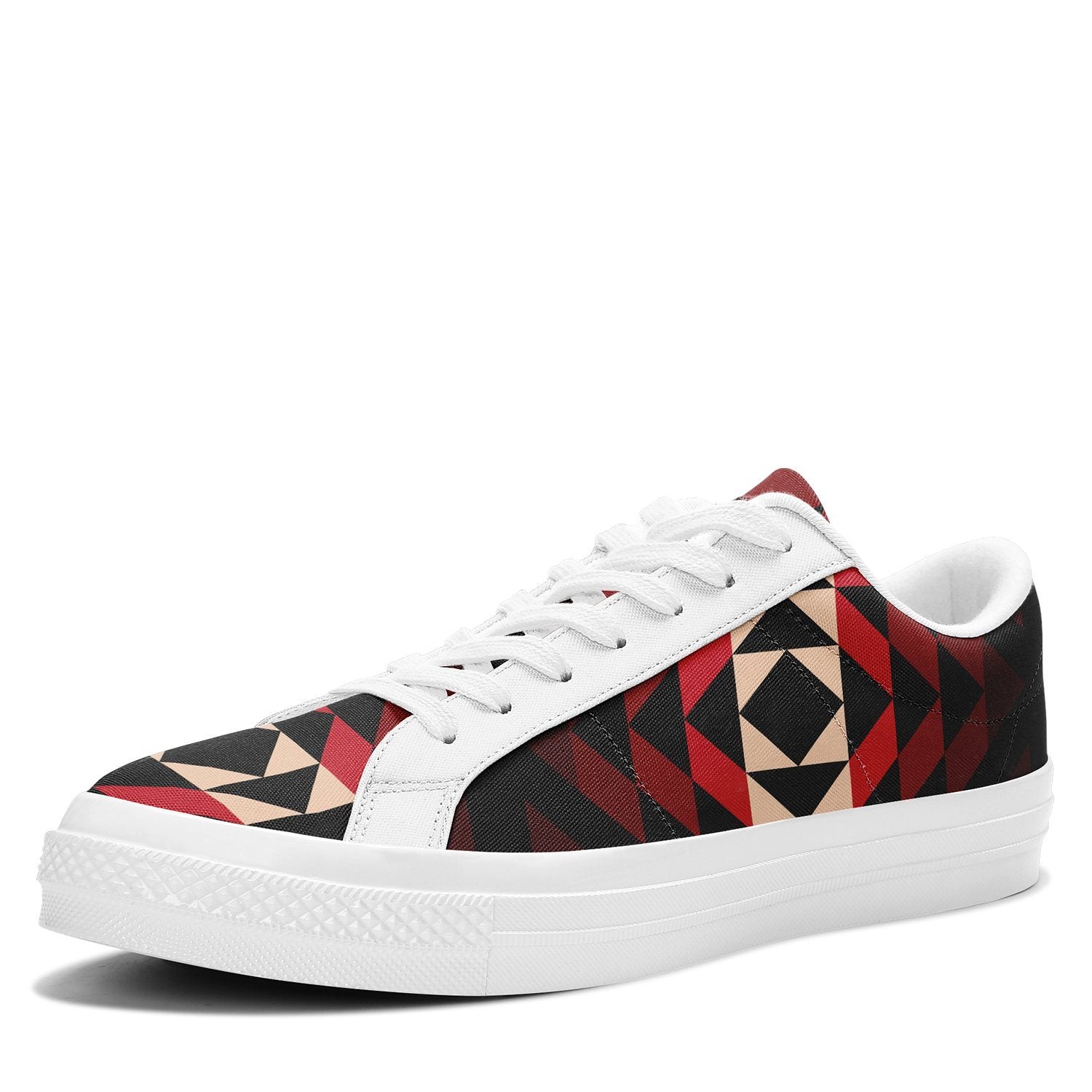 Floral Beadwork - 01 Aapisi Low Top Canvas Shoes White Sole main image 0