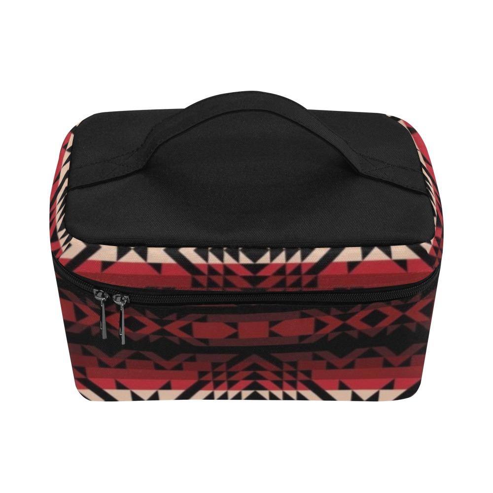 Black Rose Large Cosmetic Bag/Large (Model 1658) Cosmetic Bag e-joyer