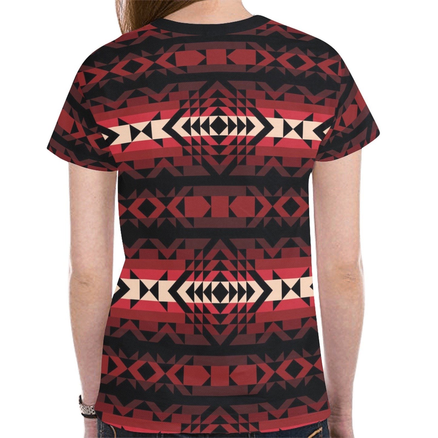 Black Rose New All Over Print T-shirt for Women (Model T45) tshirt e-joyer