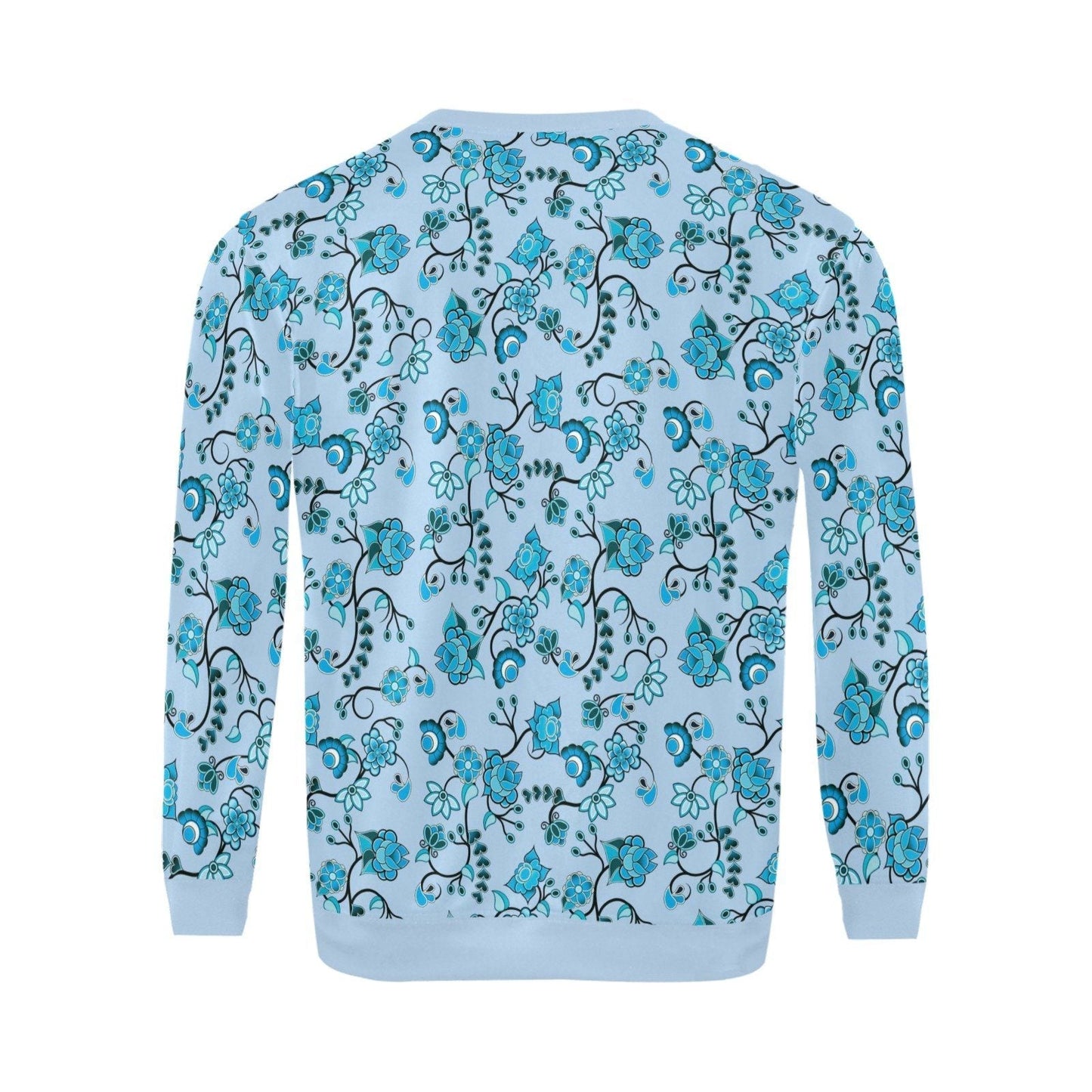 Blue Floral Amour All Over Print Crewneck Sweatshirt for Men (Model H18) shirt e-joyer