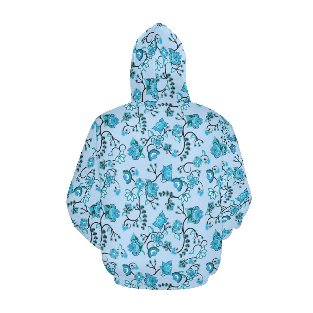 Blue Floral Amour All Over Print Hoodie for Men (USA Size) (Model H13) All Over Print Hoodie for Men (H13) e-joyer
